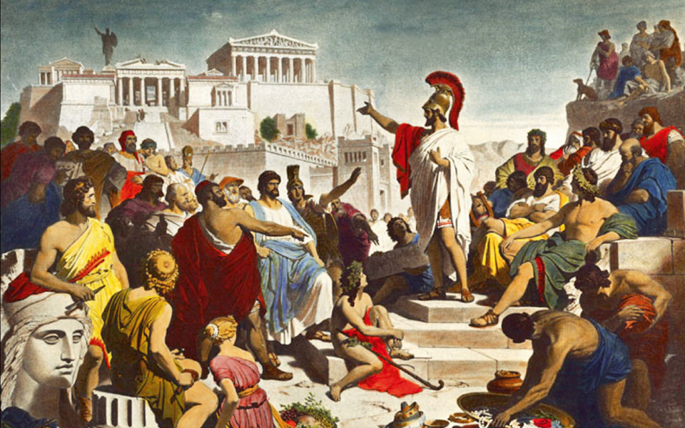 Pericle parla agli Ateniesi