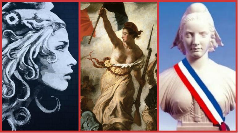 La Marianne, simbolo della repubblica francese, nelle sue varie version