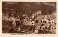 Cartolina commemorativa dell’incendio di Oradour-sur-Glane e del massacro dei suoi abitanti da parte delle SS in ritirata.