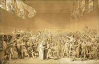 “Serment du Jeu de Paume” (Giuramento della Pallacorda, 20 giugno 1789) quadro di JacquesLouis David (1748-1825)