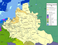 La Confederazione polacco-lituana nel 1582.