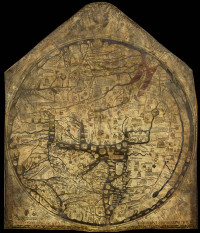 Hereford Mappa Mundi presso la Cattedrale di Hereford (Inghilterra)