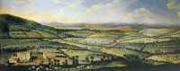 I campi recintati in Inghilterra (enclosures), raffigurati in un dipinto del Settecento