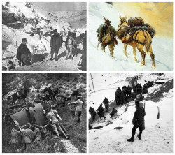 Guerra Bianca: 1914, soldati italiani in montagna.