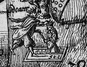 3. Particolare dell’immagine riprodotta nella figura 1: Odoacre toglie la corona dal capo e lo scettro dalle mani di Romolo Augustolo, ultimo imperatore romano d’Occidente J. Buno, Odoacre