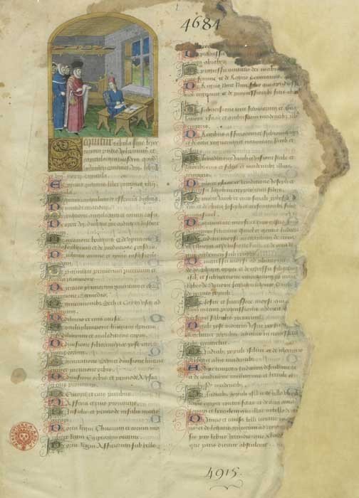Fig. 2 - “In nomine domini incipit mare historiarum”, di Giovanni Colonna, romano, dell’ordine dei predicatori. Pagina da “In nomine domini incipit mare historiarum”