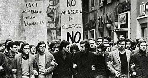 La rivolta studentesca in Italia