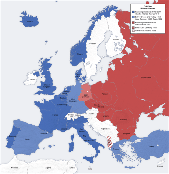 “Guerra fredda”: alleanze militari in Europa.
