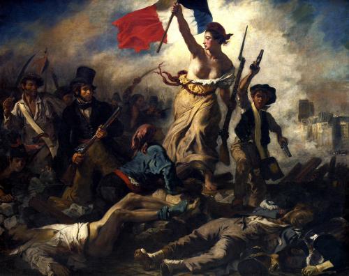 Eugène Delacroix, La libertà che guida il popolo (olio su tela, 1830).
