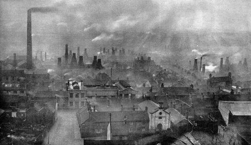 Fotografia del villaggio di Bournville, a sud di Birmingham, 1926.