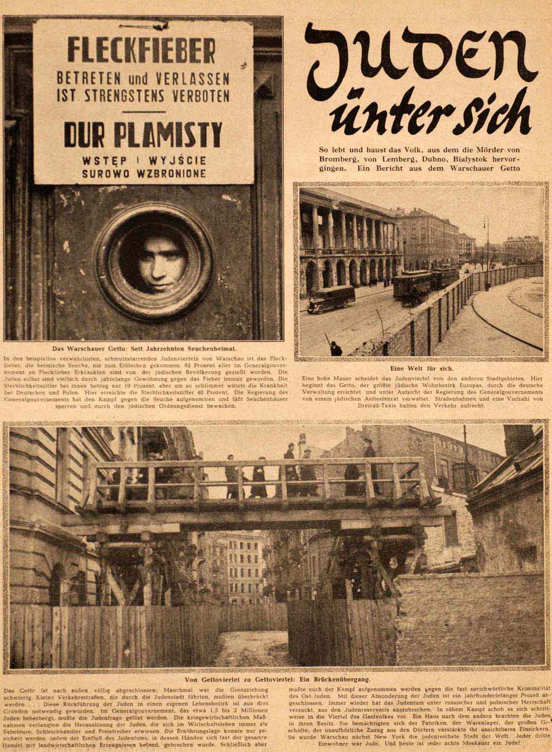 ’Juden unter sich’ (Ebrei tra di loro), «Berliner Illustrierte Zeitung», 24  luglio 1941.