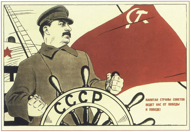 Stalin il grande timoniere dell’URSS.