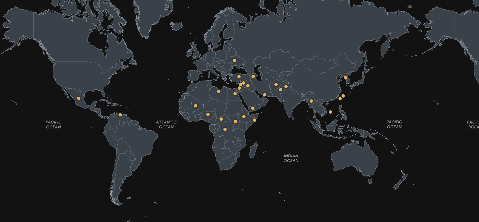 Mappa dei conflitti e delle situazioni critiche globali dal punto di vista USA 2022 fonte www.cfr.orgglobal conflict tracker