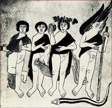 Vulcano, Plutone, Bacco, Mercurio